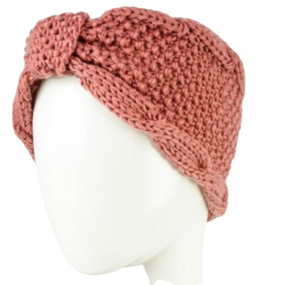 Knit Bow Headband Womens One Size Blush Fall Winter Cute Stylish Cozy Ear Warmer - Picture 1 of 7